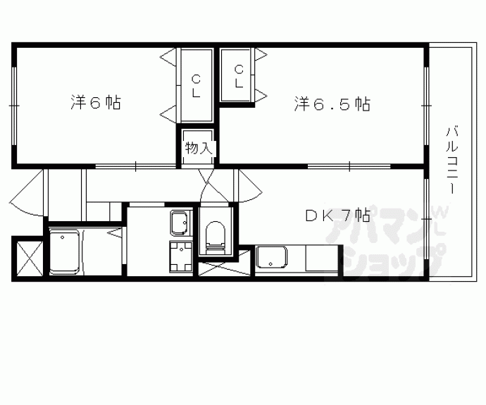 【リバーサイド椥辻】間取