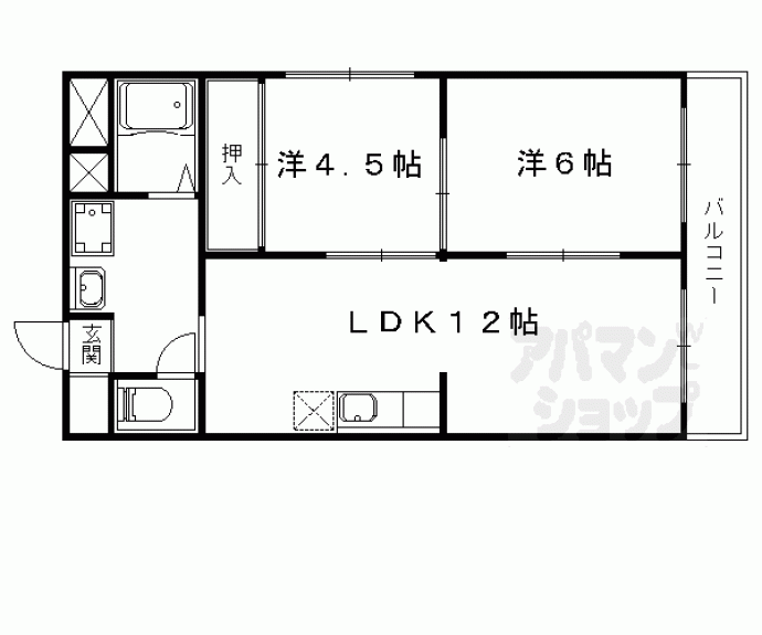 【ベルテラス山科】間取