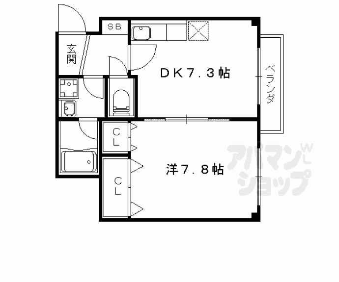 【プラネシア星の子山科駅前】間取