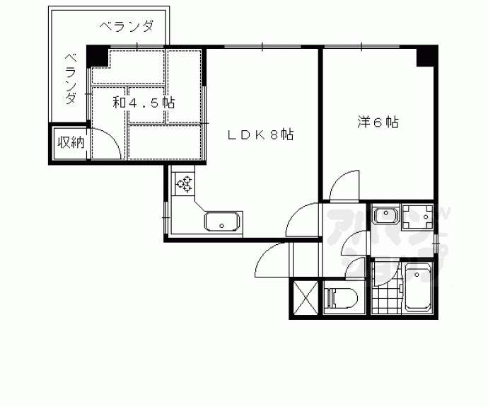 【ドルチェ椥辻】間取