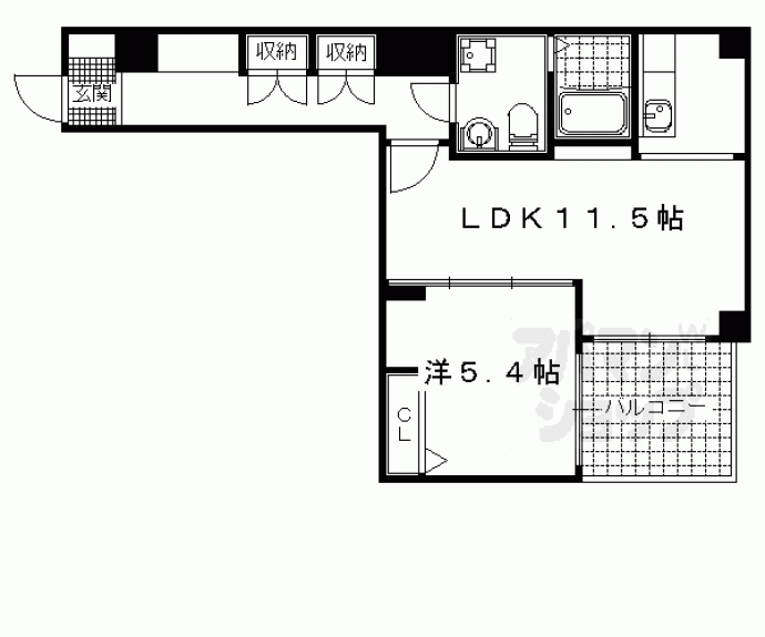 【アマルフィ山科】間取