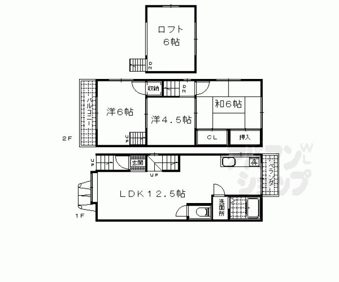 【竹鼻扇町貸家】間取