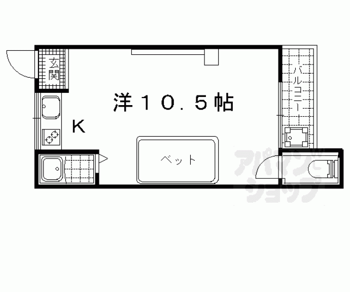 【ＫＡＫＩＮＯＵＣＨＩ　ＡＰＡＲＴＭＥＮＴ】間取