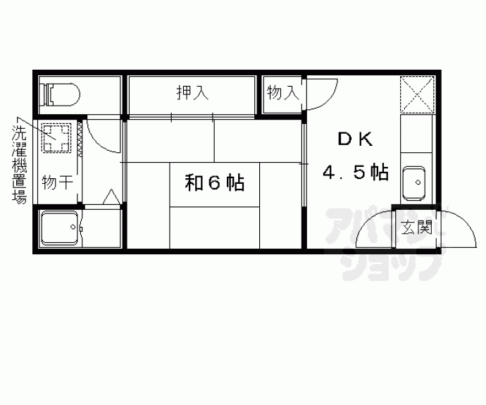 【ＫＡＫＩＮＯＵＣＨＩ　ＡＰＡＲＴＭＥＮＴ】間取