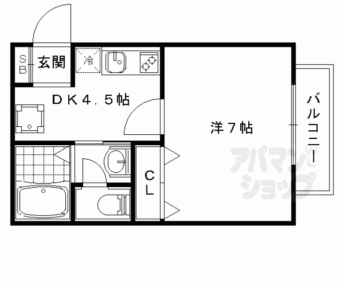 【サウスコート御陵】間取