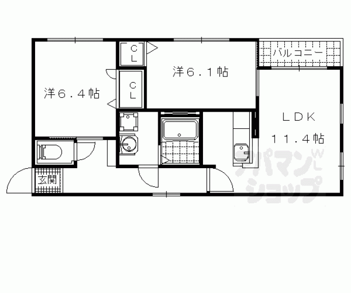 【カレン山科】間取