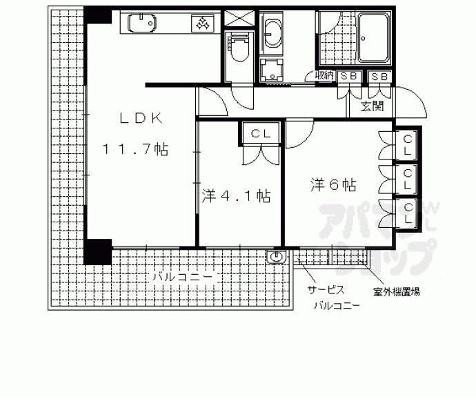 【アメニティ山科駅前】間取