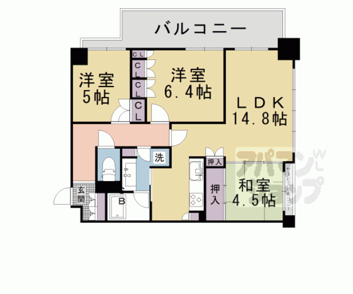 【アメニティ山科駅前】間取