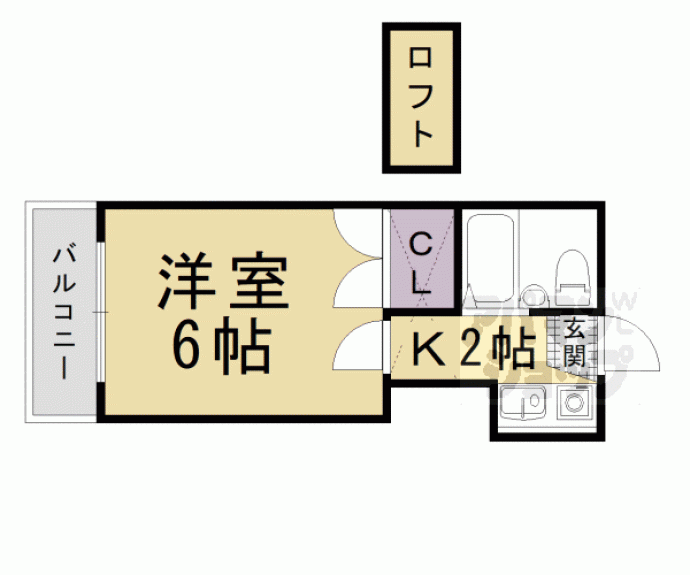 【スネイル山科Ｂ】間取