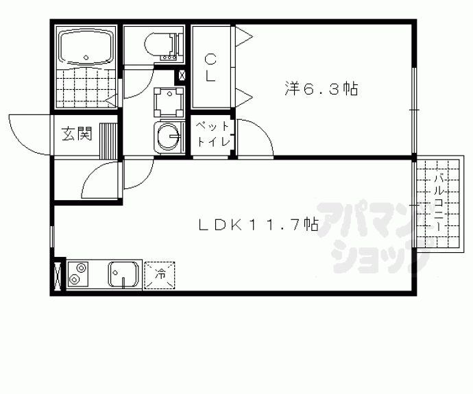 【ヴェネシェモワⅡ】間取