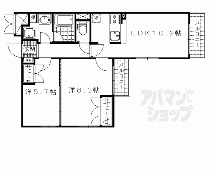 【ヴェルデ山科】間取