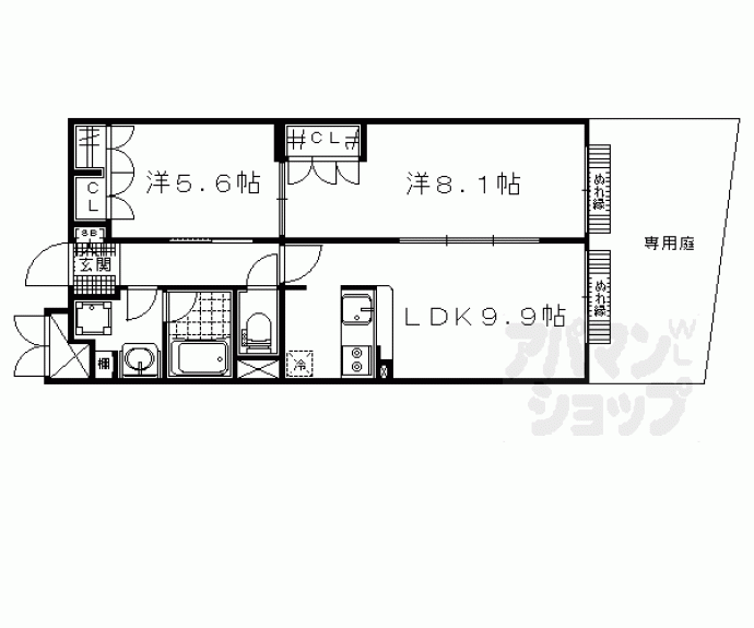 【ヴェルデ山科】間取