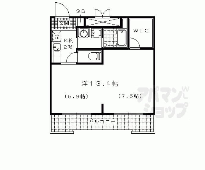 【サンガーデン山科】間取