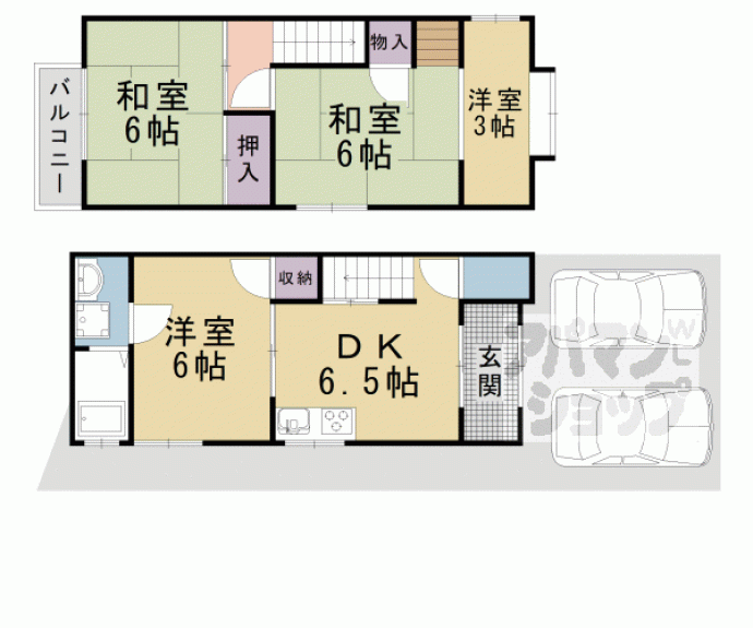 【小野御所ノ内町貸家】間取