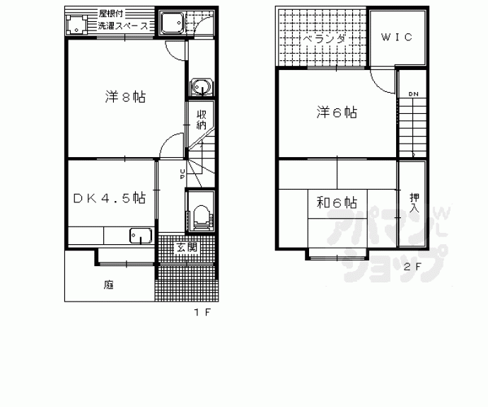 【西野山百々町貸家】間取