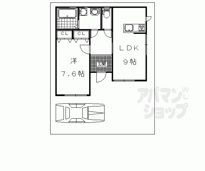 【椥辻東浦町林様貸家】間取