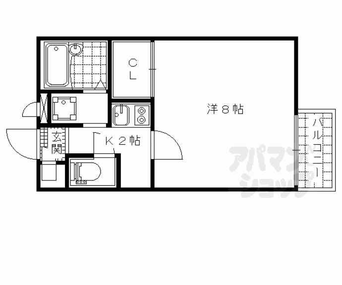 【レオパレス山科椥辻】間取