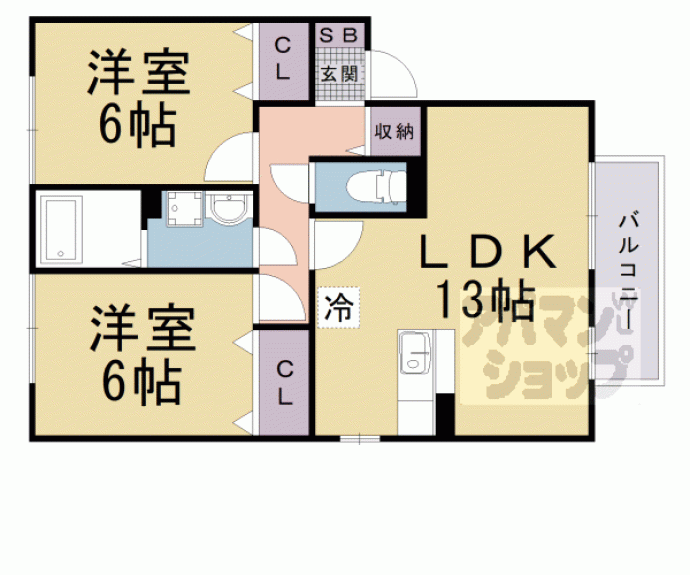 【スタシオン東野・アクシス　Ｅ棟】間取