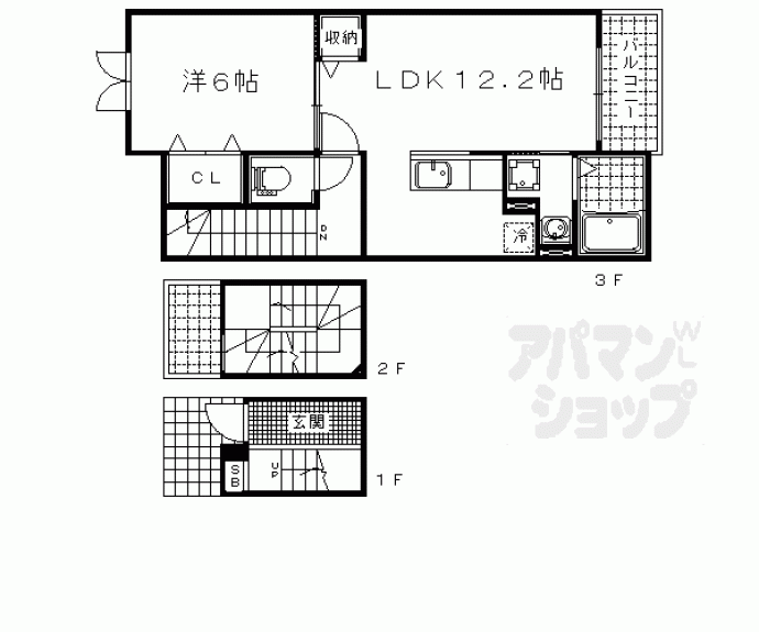 【カーサスカイⅢ】間取