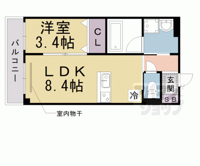 【ドメールセプト　エトワール椥辻】間取