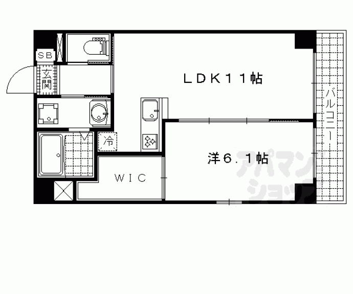 【竹鼻扇町マンション】間取