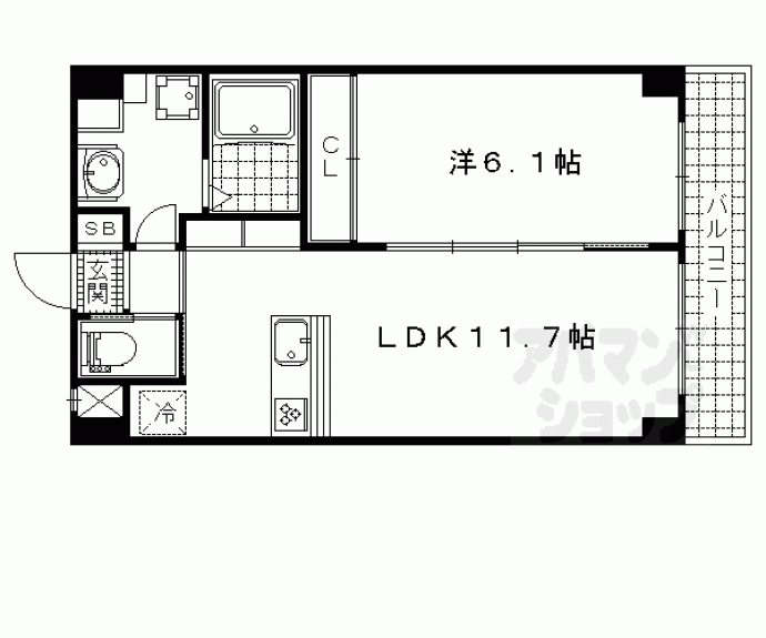 【竹鼻扇町マンション】間取