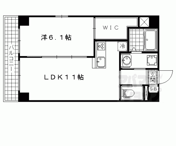 【竹鼻扇町マンション】間取