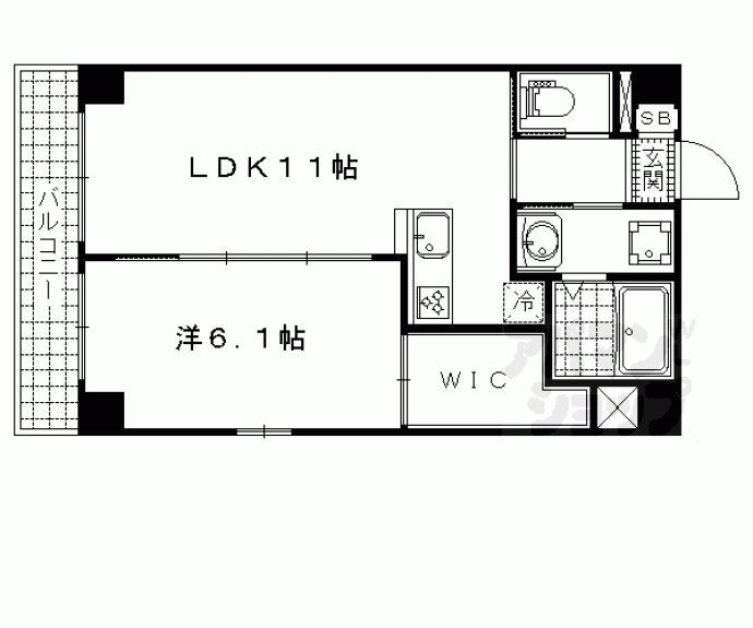 【竹鼻扇町マンション】間取