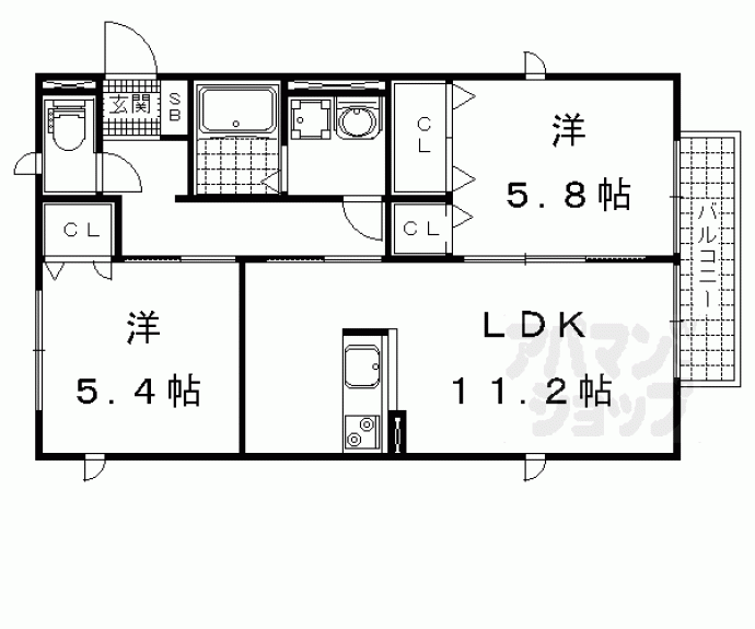 【コートボヌールｍ＆ｍ】間取