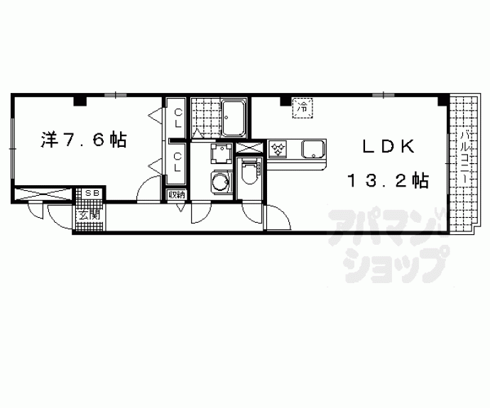 【カーサスカイ　Ⅳ】間取