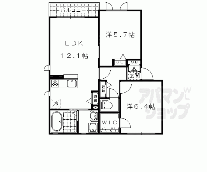 【グレースコンフォート御陵Ⅲ】間取