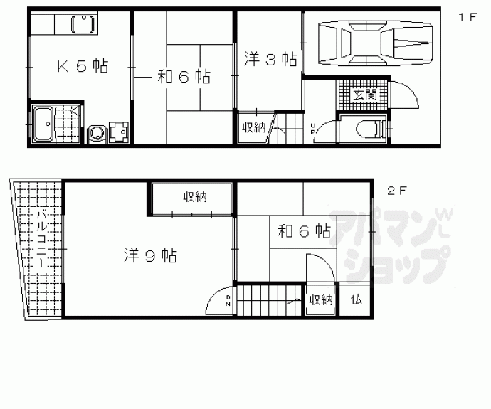 【東野森野町テラスハウス】間取