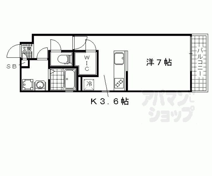 【ＴＨＥ　ＧＡＲＮＥＴ　ＳＵＩＴＥ　ＲＥＳＩＤＥＮＣＥ　山科三条】間取