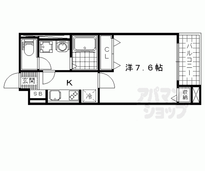 【パレス山科西野】間取