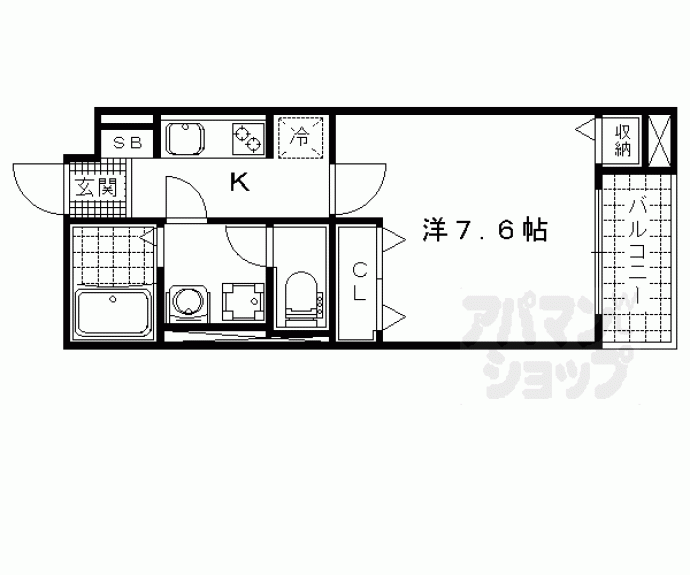 【パレス山科西野】間取