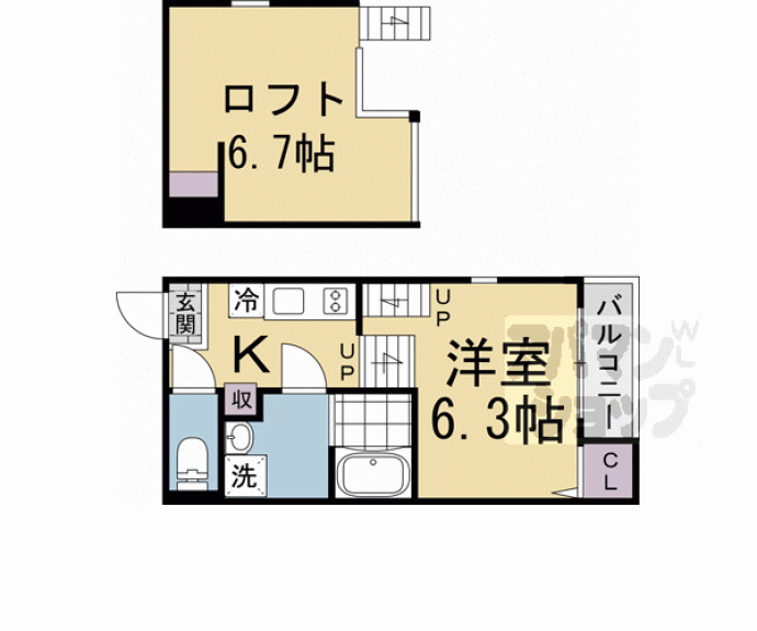 【ハーモニーテラス椥辻封シ川町Ⅱ】間取