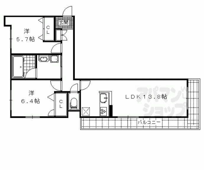 【シャーメゾン勧修】間取