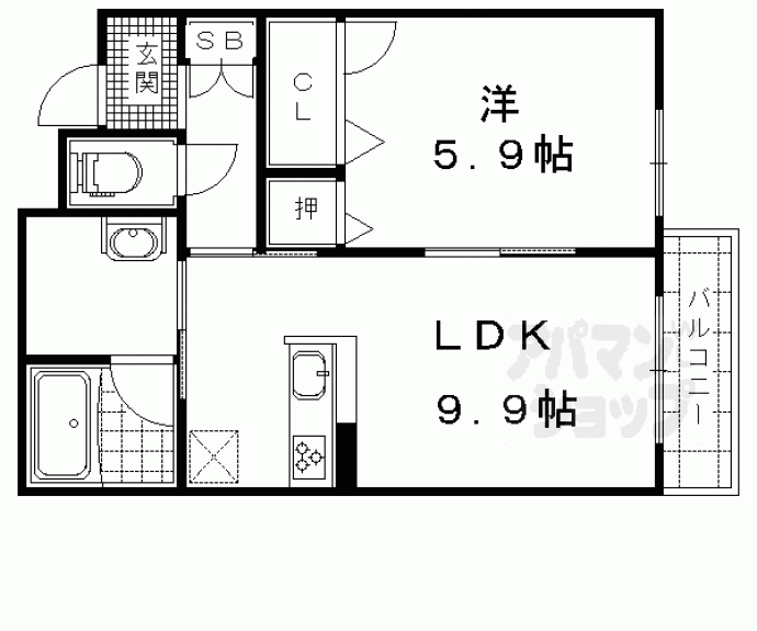 【シャーメゾン勧修】間取