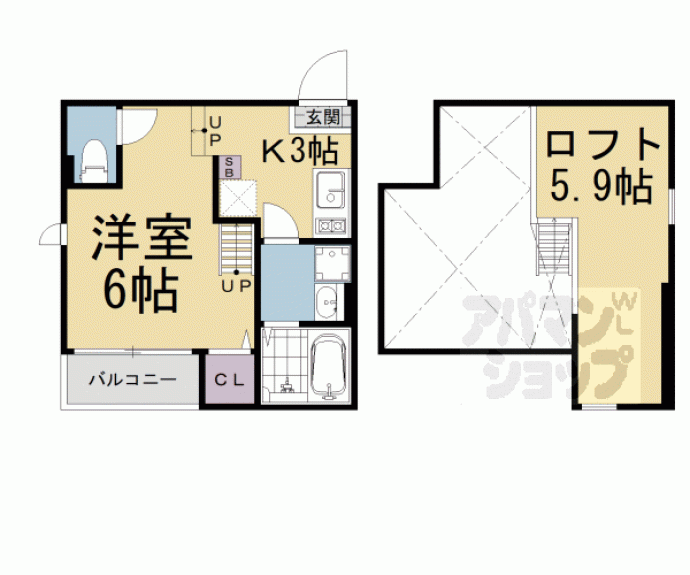 【Ｍａｌｖａ椥辻】間取