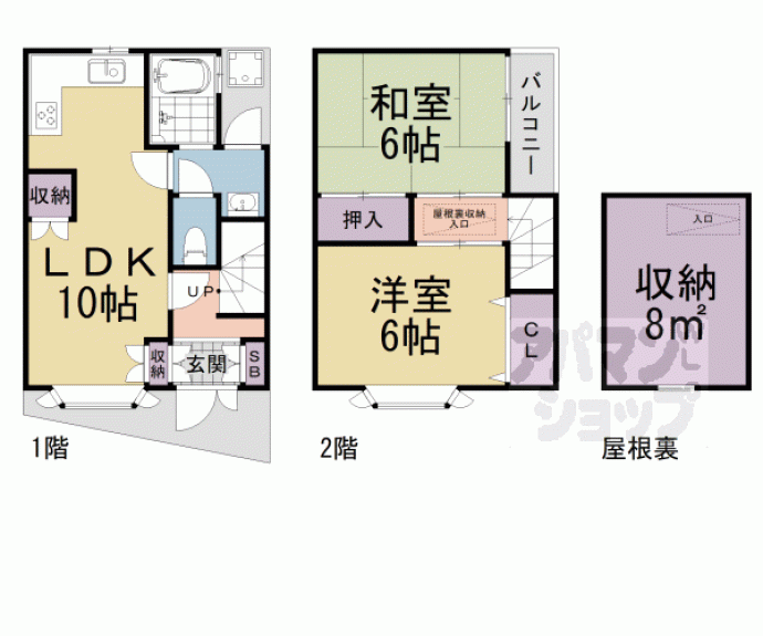 【四ノ宮川原町貸家】間取