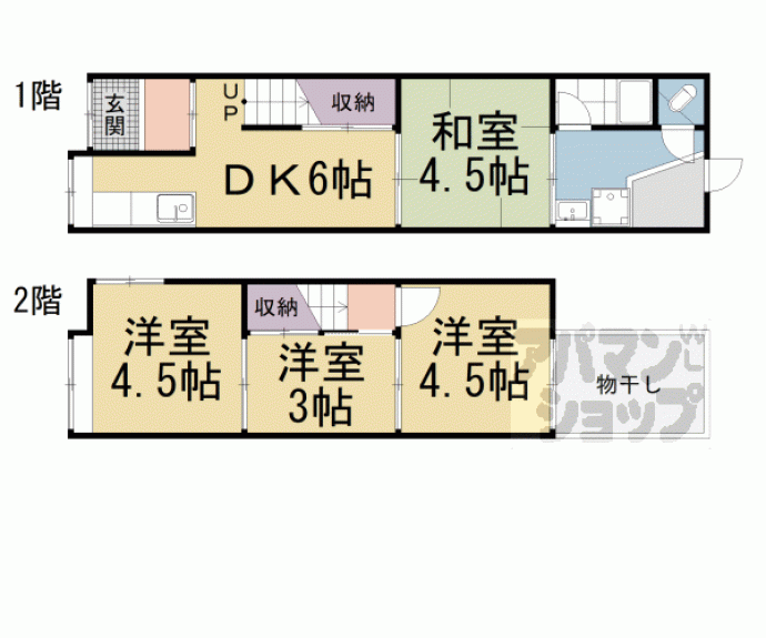 【川田菱尾田貸家】間取