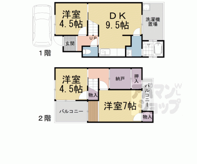 【川田山田貸家】間取