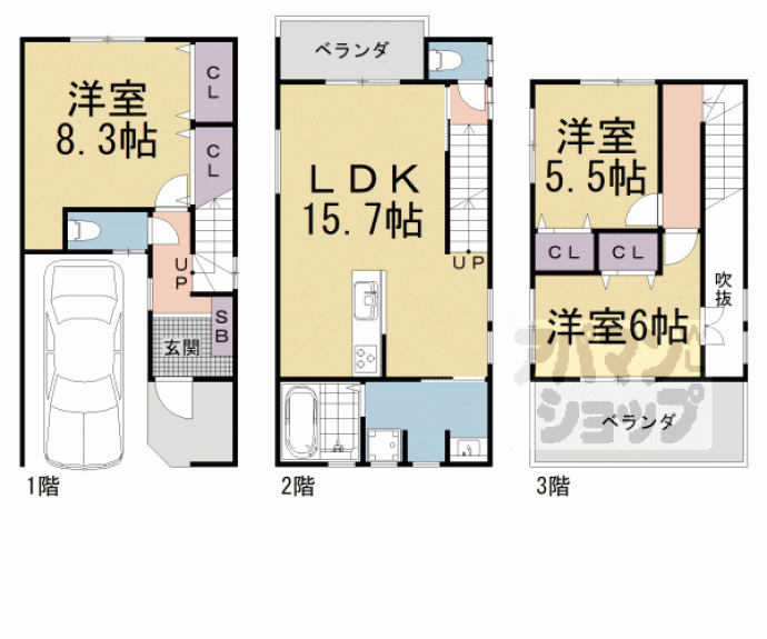 【竹鼻竹ノ街道町貸家】間取