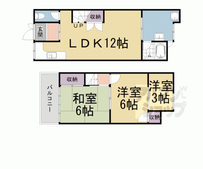 【大塚北溝町貸家】間取