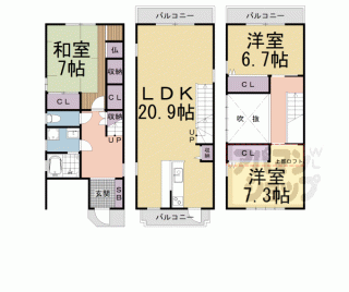 【竹鼻西ノ口町貸家】