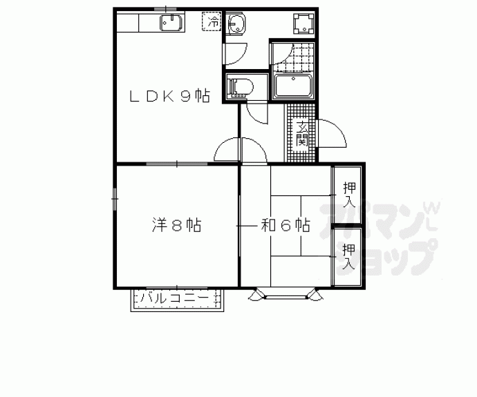 【レ・ゾンド勧修寺】間取