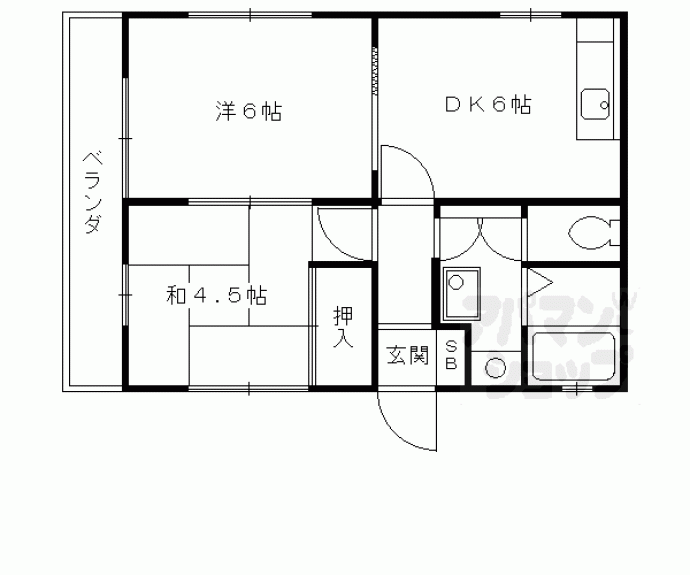 【ジョリー三井寺】間取