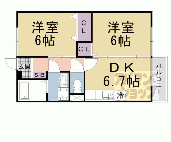 【グリーンハイツカミヤⅡ】間取