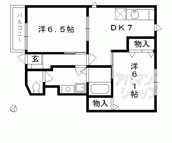 【ベルドミール堅田】間取