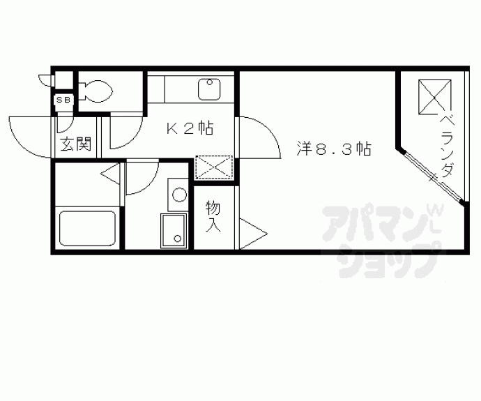 【シャンテＭ】間取